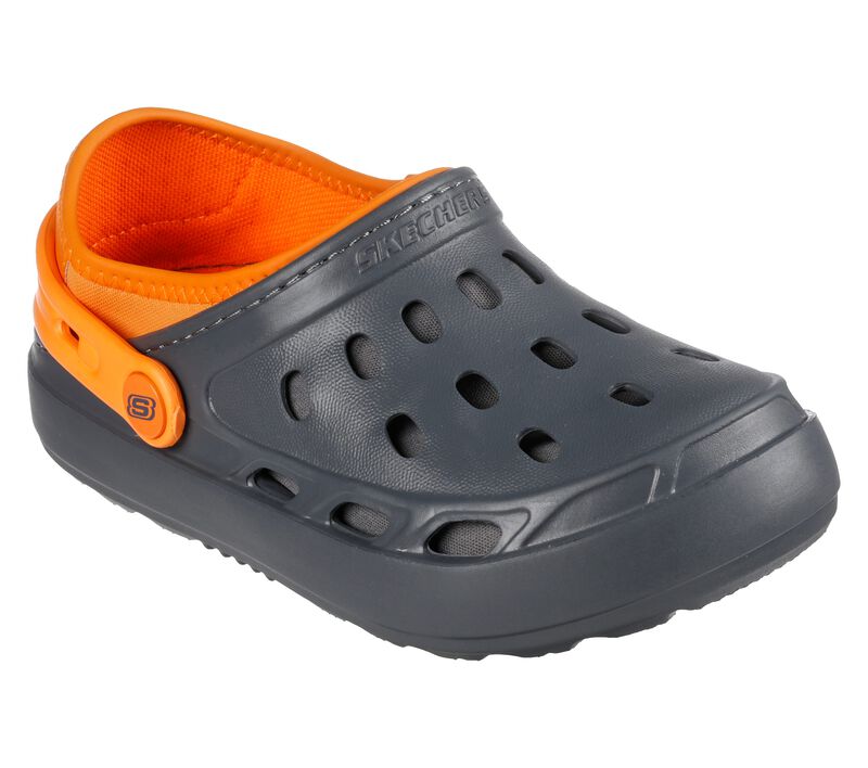 Chlapecké Ležérní Tenisky Skechers Foamies: Swifters II - Be Warmer Podšité Šedé Oranžové | CZ.406456LCCOR