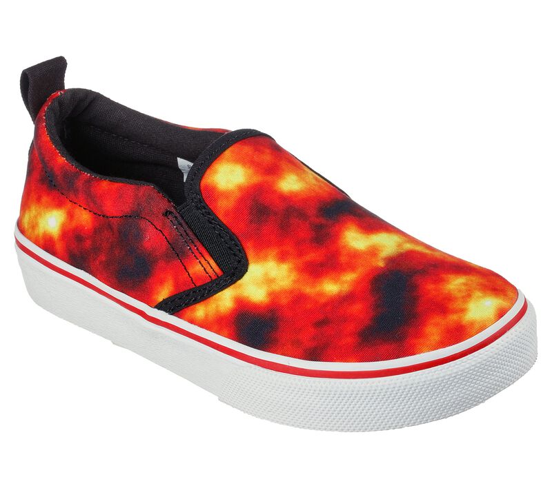 Chlapecké Ležérní Tenisky Skechers Street Fame - Lava Clouds Červené Černé | CZ.405712LRDBK