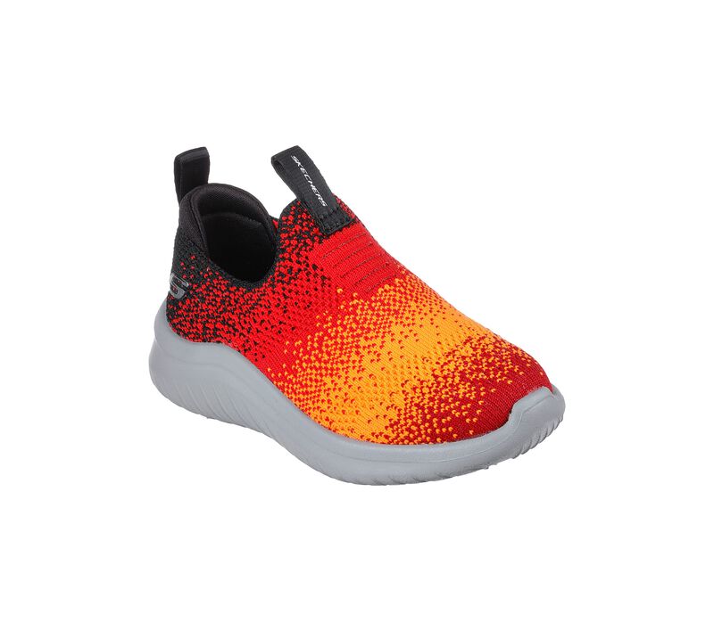 Chlapecké Ležérní Tenisky Skechers Ultra Flex 2.0 - Spektron Černé Červené | CZ.403787NBKRD