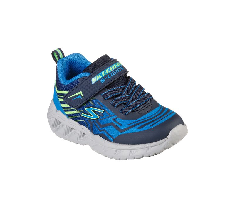 Chlapecké Light Up Boty Skechers S Lights: Magna-Lights - Bozler Tmavě Blankyt Blankyt | CZ.401500NNVBL