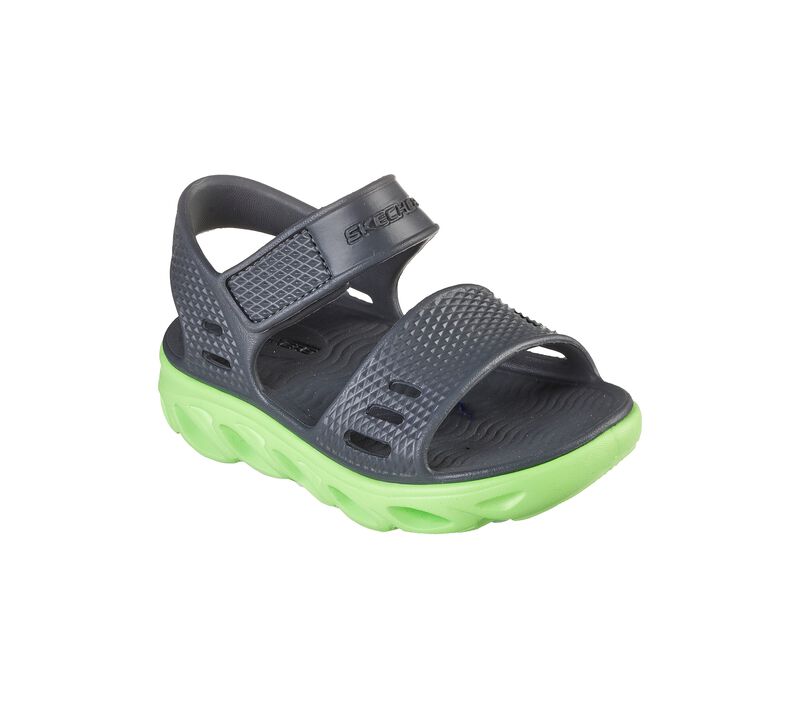 Chlapecké Sandály Skechers Foamies: Hypno-Splash - Solzo Šedé Světle Zelene | CZ.402001NCCLM