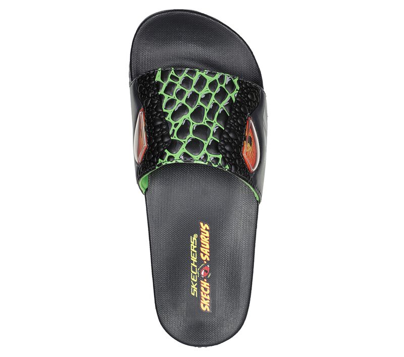 Chlapecké Sandály Skechers Gambix III - Cool Rex Černé Světle Zelene | CZ.402233LBKLM