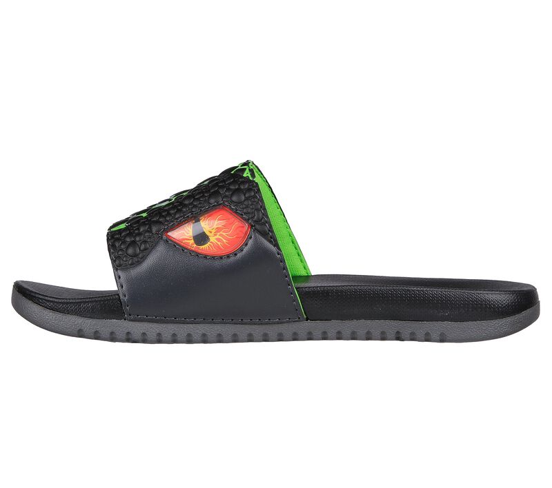 Chlapecké Sandály Skechers Gambix III - Cool Rex Černé Světle Zelene | CZ.402233LBKLM