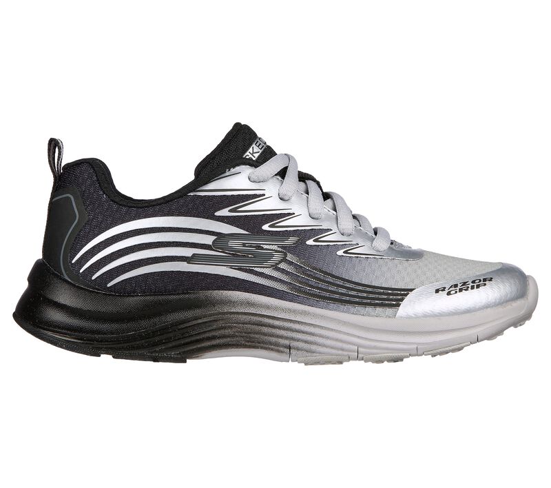 Chlapecké Sportovní Tenisky Skechers Razor Grip - Sonictron Stříbrné Černé | CZ.405106LSLBK