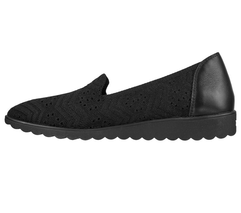 Dámské Baleríny Skechers Arch Fit Cleo Klínku Černé | CZ.158491BBK