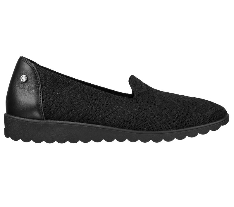 Dámské Baleríny Skechers Arch Fit Cleo Klínku Černé | CZ.158491BBK