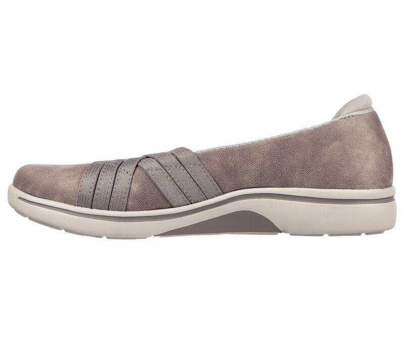 Dámské Baleríny Skechers Arch Fit Uplift - Precious Tmavě Šedé Hnědé | CZ.136574CZ.P