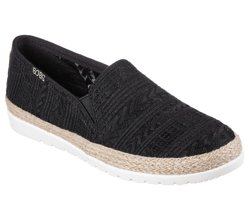 Dámské Baleríny Skechers BOBS Flexpadrille 3.0 - Great Crossings Černé | CZ.113237BLK