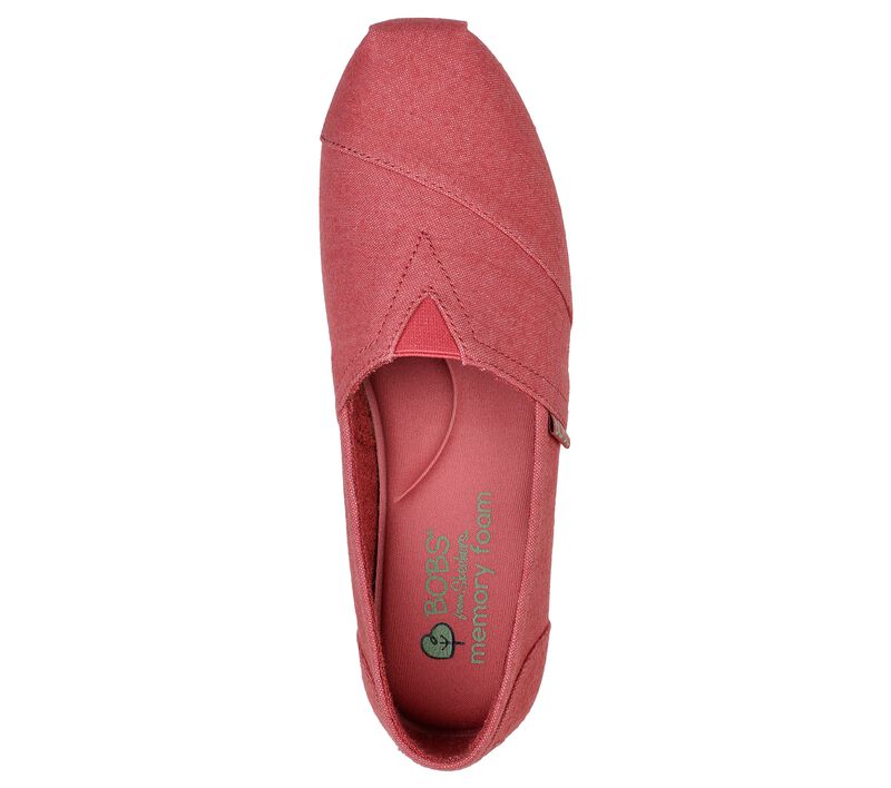 Dámské Baleríny Skechers BOBS Plush - Nature's Kiss Červené | CZ.113531RED