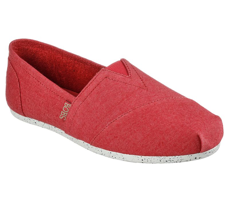 Dámské Baleríny Skechers BOBS Plush - Nature\'s Kiss Červené | CZ.113531RED