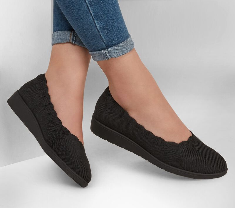 Dámské Baleríny Skechers Cleo Flex Klínku - Spellbind Černé | CZ.158156BBK