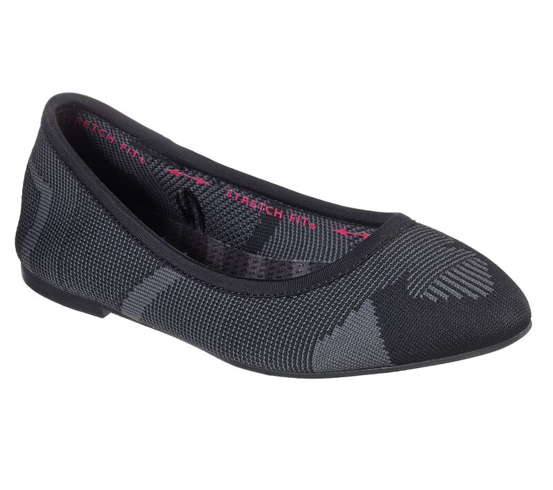 Dámské Baleríny Skechers Cleo - Wham Černé Šedé | CZ.48487BKCC