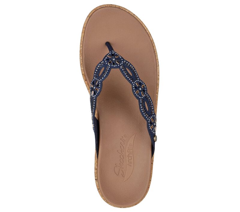 Dámské Boty Na Klínku Skechers Arch Fit Beverlee - Bridgette Tmavě Blankyt | CZ.119383NVY