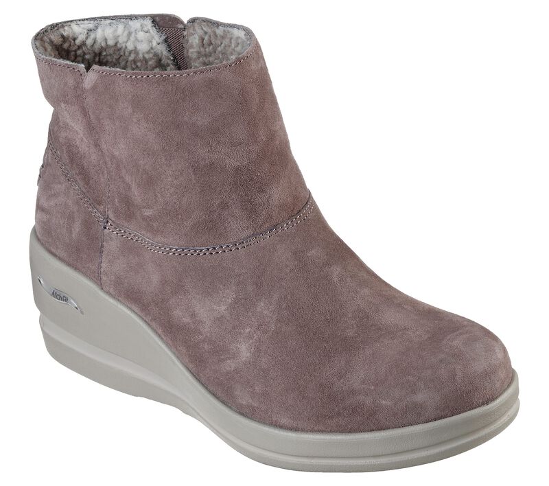 Dámské Boty Na Klínku Skechers Arch Fit Rise - Posh Tmavě Šedé Hnědé | CZ.144471CZ.P