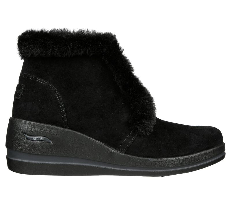 Dámské Boty Na Klínku Skechers Arch Fit Rise - Luxe Černé | CZ.144480BBK