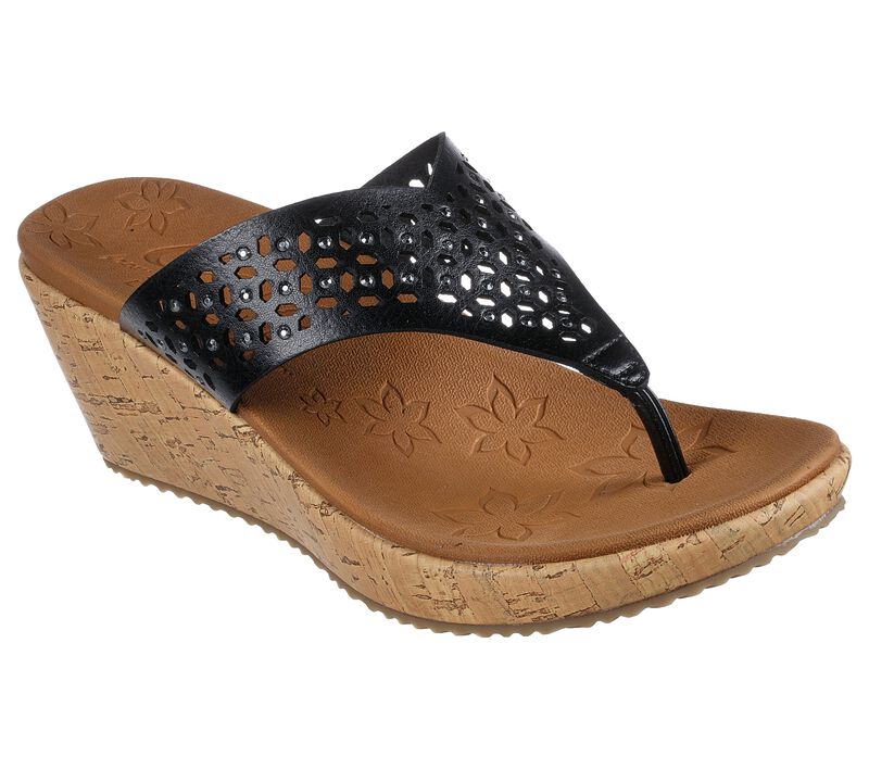 Dámské Boty Na Klínku Skechers Beverlee - Pier Stroll Černé | CZ.119150BLK