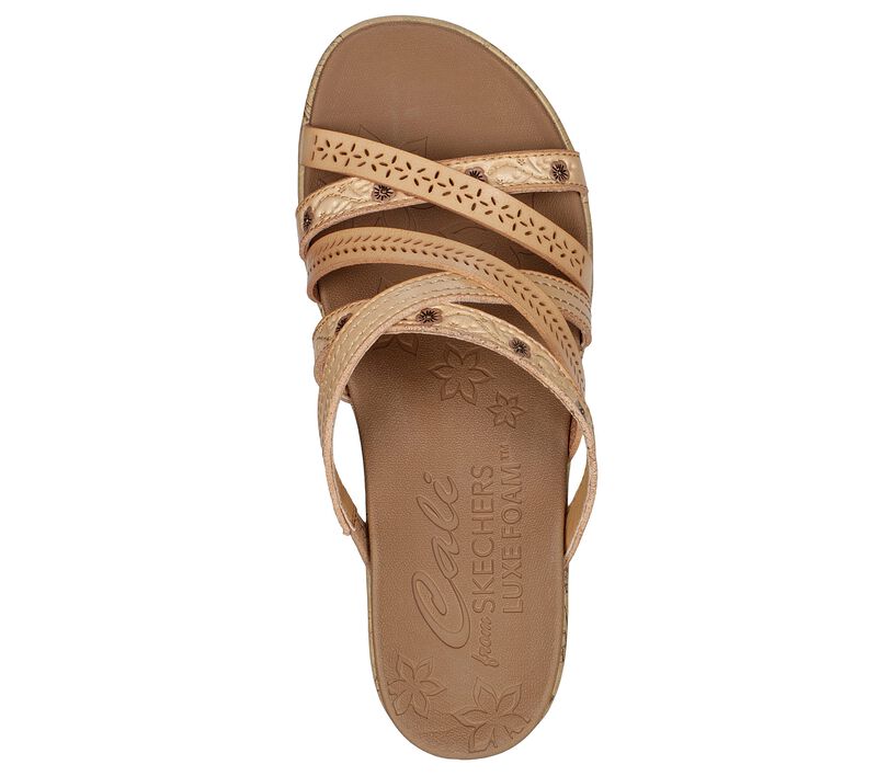 Dámské Boty Na Klínku Skechers Beverlee - Clicky Vibes Hnědé | CZ.119255TAN