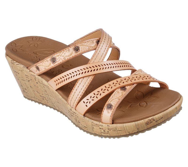 Dámské Boty Na Klínku Skechers Beverlee - Clicky Vibes Hnědé | CZ.119255TAN