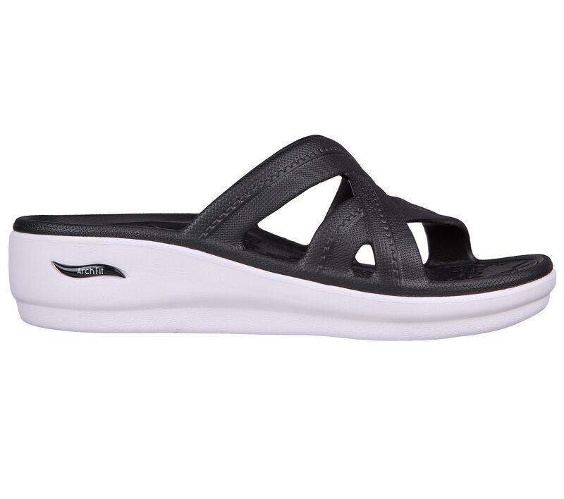 Dámské Boty Na Klínku Skechers Foamies: Arch Fit Ascend - Happy Sunshine Černé Bílé | CZ.111236BKW