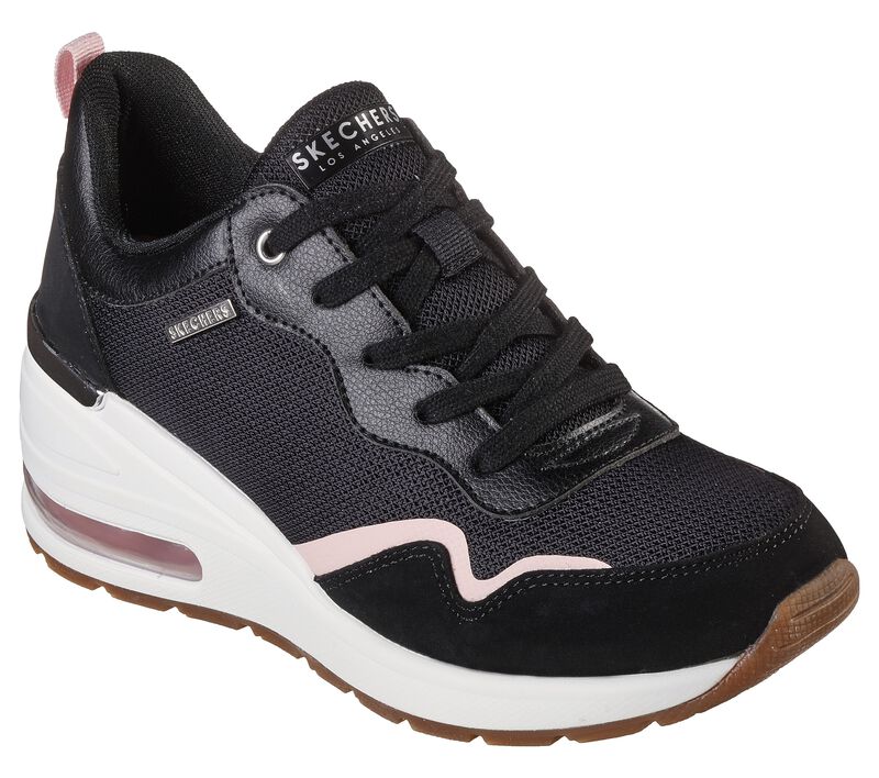 Dámské Boty Na Klínku Skechers Million Air - Air-Ess Černé | CZ.155397BLK