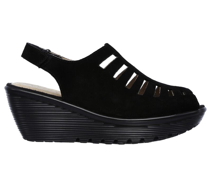 Dámské Boty Na Klínku Skechers Parallel - Trapezoid Černé | CZ.48852BLK