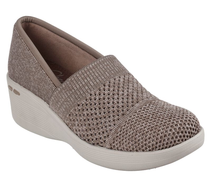 Dámské Boty Na Klínku Skechers Pier-Lite - Wow Factor Tmavě Šedé Hnědé | CZ.158410CZ.P