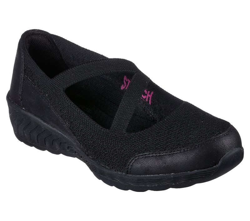 Dámské Boty Na Klínku Skechers Relaxed Fit: Up-Lifted - Pretty Picture Černé | CZ.100456BBK