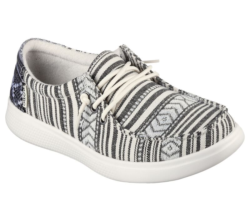 Dámské Boty Sebago Skechers BOBS Skipper - Arrows Pointed Bílé Černé | CZ.114171WBK