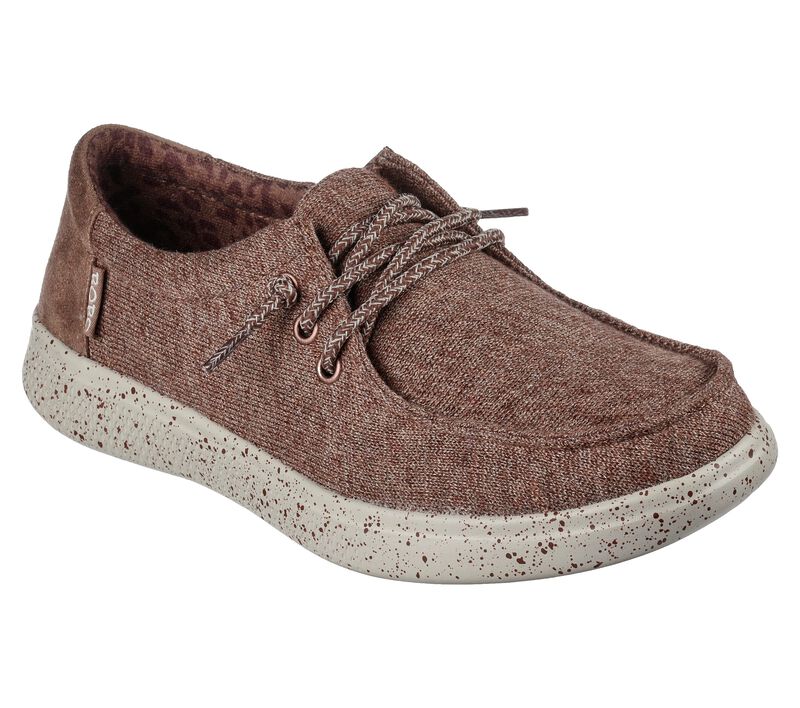 Dámské Boty Sebago Skechers BOBS Skipper - Wishful Willow Hnědé | CZ.114307BRN