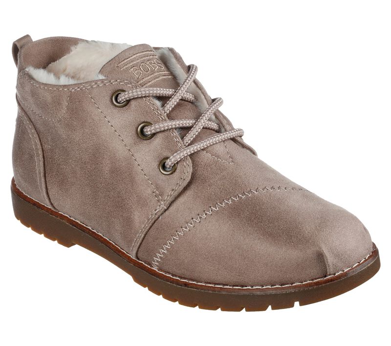 Dámské Boty Skechers BOBS Chill Lugs - Snuggle Life Šedé Hnědé | CZ.113358TPE