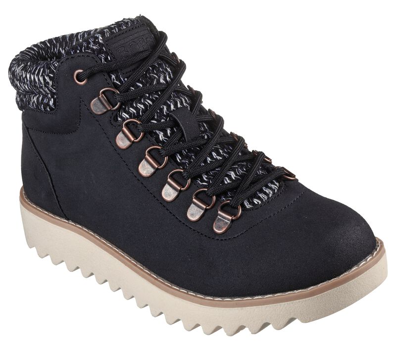 Dámské Boty Skechers BOBS Mountain Kiss - Cute Factor Černé | CZ.113420BLK