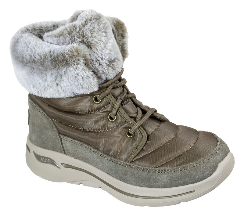 Dámské Boty Skechers GO WALK Arch Fit - Zimní Visit Olivy Zelené | CZ.144409OLV