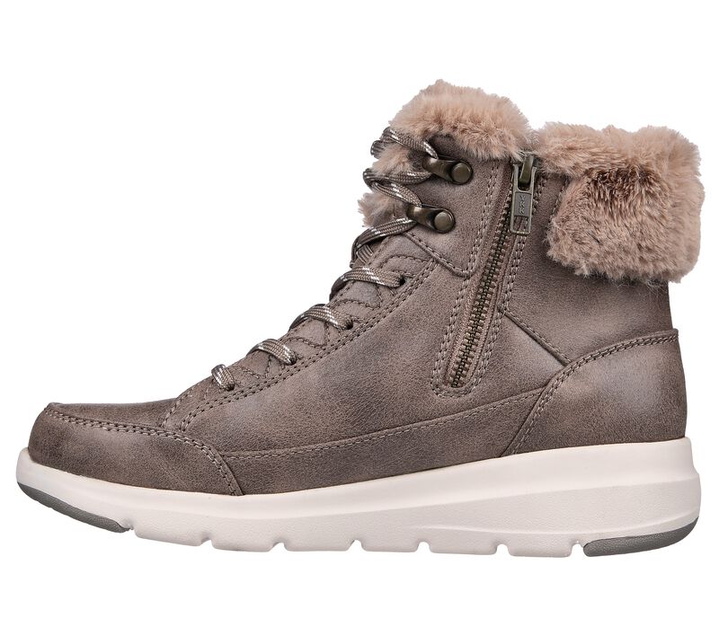 Dámské Boty Skechers On-the-GO Glacial Ultra - Cozyly Tmavě Šedé Hnědé | CZ.144178CZ.P