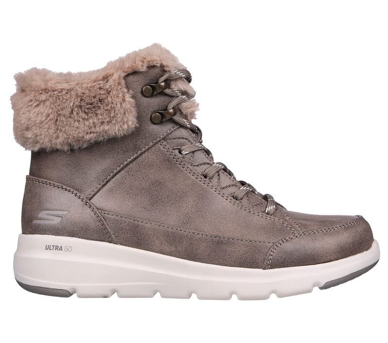 Dámské Boty Skechers On-the-GO Glacial Ultra - Cozyly Tmavě Šedé Hnědé | CZ.144178CZ.P