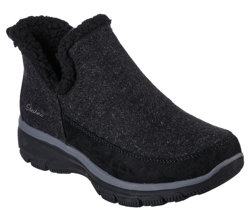 Dámské Boty Skechers Relaxed Fit: Easy Going - Zimní Kiss Černé | CZ.167400BBK