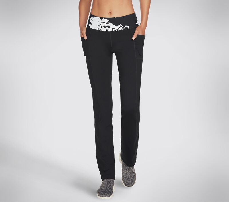 Dámské Kalhoty Skechers Apparel GOWALK OG Flourish Pant Černé | CZ.W03PT144BLK