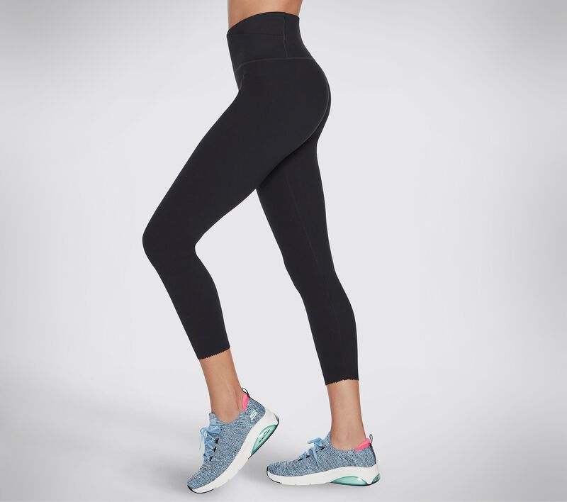 Dámské Kalhoty Skechers GOSCULPT Wrap Front Scalloped 7/8 HW Legging Černé | CZ.WLG209BLK