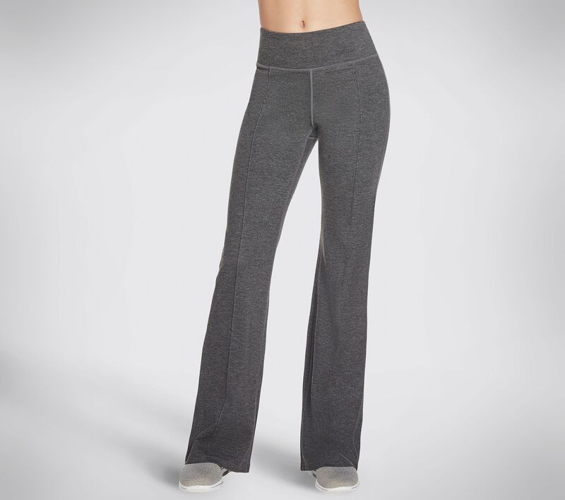 Dámské Kalhoty Skechers GOwalk GOKNIT ULTRA Pintuck Flare Pant Šedé | CZ.W3PT129GYS