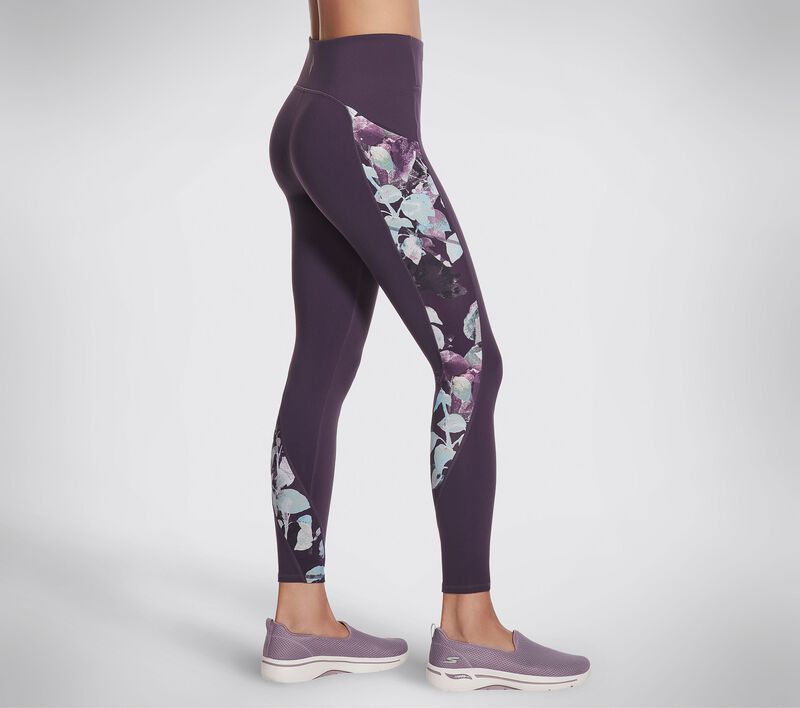 Dámské Kalhoty Skechers Ink Leaf HW Legging Fialové Viacfarebný | CZ.W3LG132PRMT