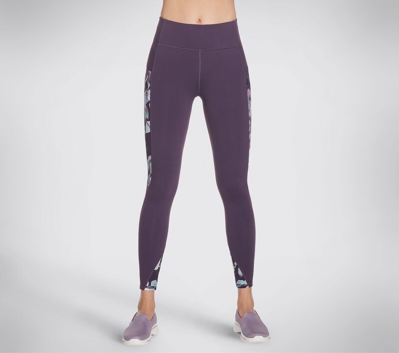 Dámské Kalhoty Skechers Ink Leaf HW Legging Fialové Viacfarebný | CZ.W3LG132PRMT