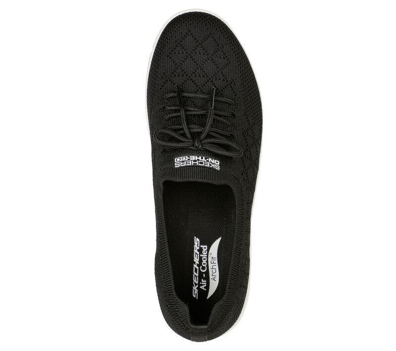 Dámské Ležérní Tenisky Skechers Arch Fit Uplift - Perfect Dreams Černé Bílé | CZ.136634BKW