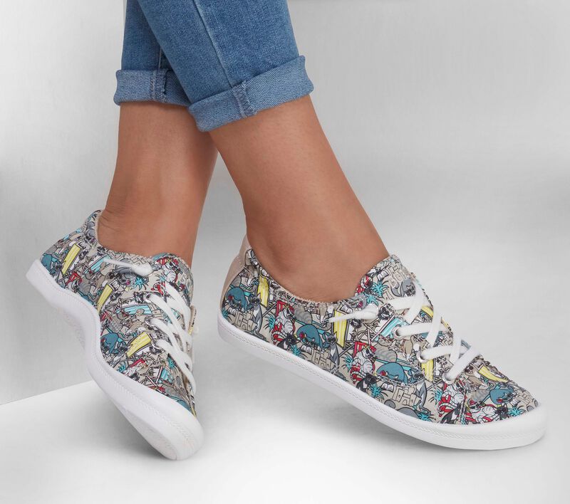 Dámské Ležérní Tenisky Skechers BOBS Beach Bingo - Beach Kitty Šedé Hnědé Viacfarebný | CZ.113561TPMT