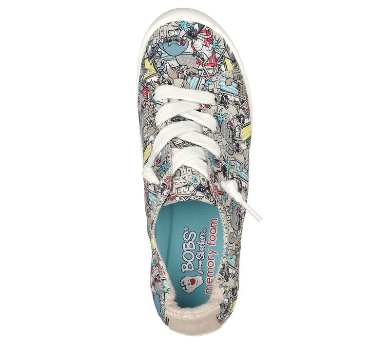 Dámské Ležérní Tenisky Skechers BOBS Beach Bingo - Beach Kitty Šedé Hnědé Viacfarebný | CZ.113561TPMT