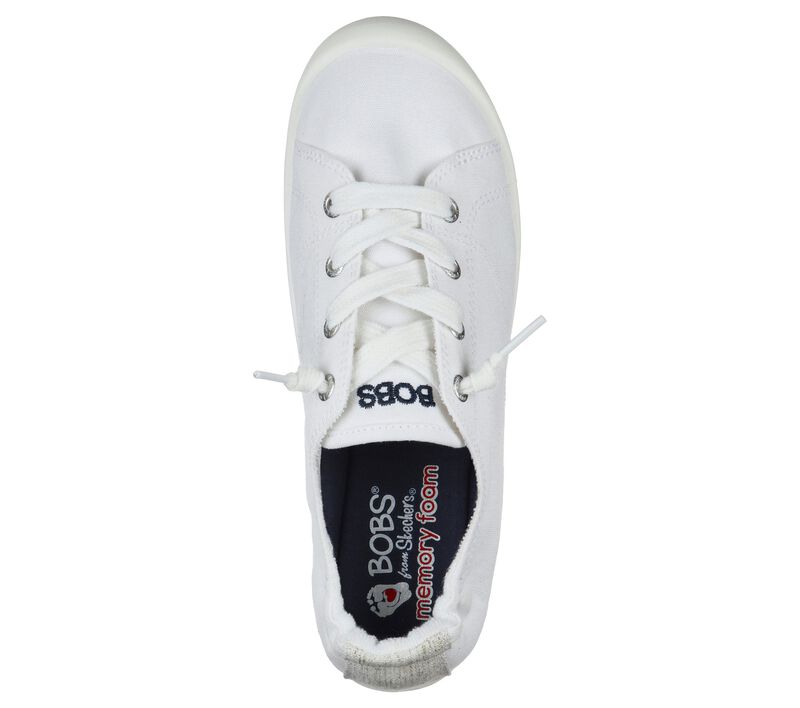 Dámské Ležérní Tenisky Skechers BOBS Beach Bingo - Ditch Day Bílé | CZ.31963WHT