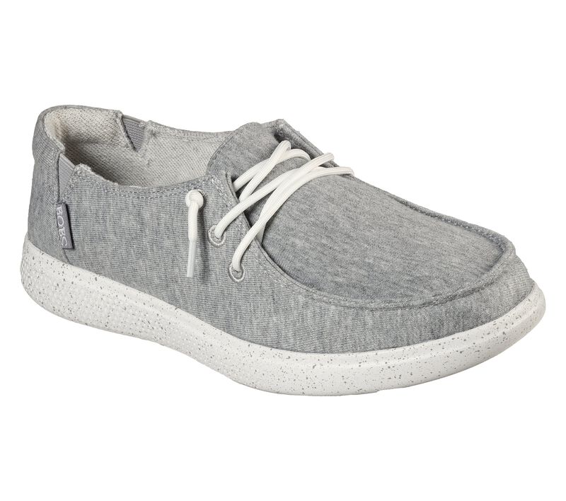 Dámské Ležérní Tenisky Skechers BOBS Skipper - Beach Camp Šedé | CZ.113450GRY