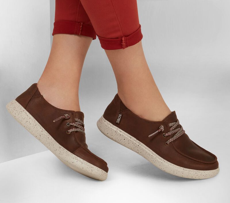 Dámské Ležérní Tenisky Skechers BOBS Skipper - Sandbar Social Hnědé | CZ.113453BRN