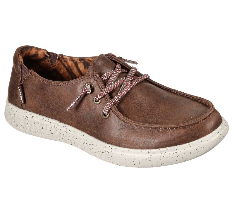 Dámské Ležérní Tenisky Skechers BOBS Skipper - Sandbar Social Hnědé | CZ.113453BRN