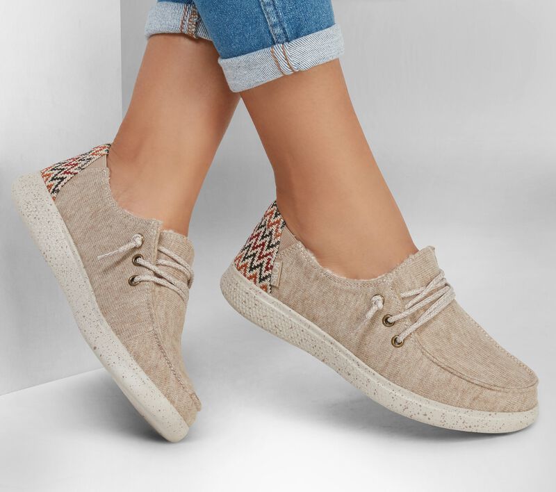 Dámské Ležérní Tenisky Skechers BOBS Skipper - Cozyville Šedé Hnědé | CZ.113796TPE