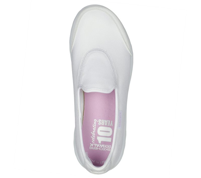 Dámské Ležérní Tenisky Skechers GO WALK Travel - Ideal Sunset Bílé Levandule | CZ.124464WLV