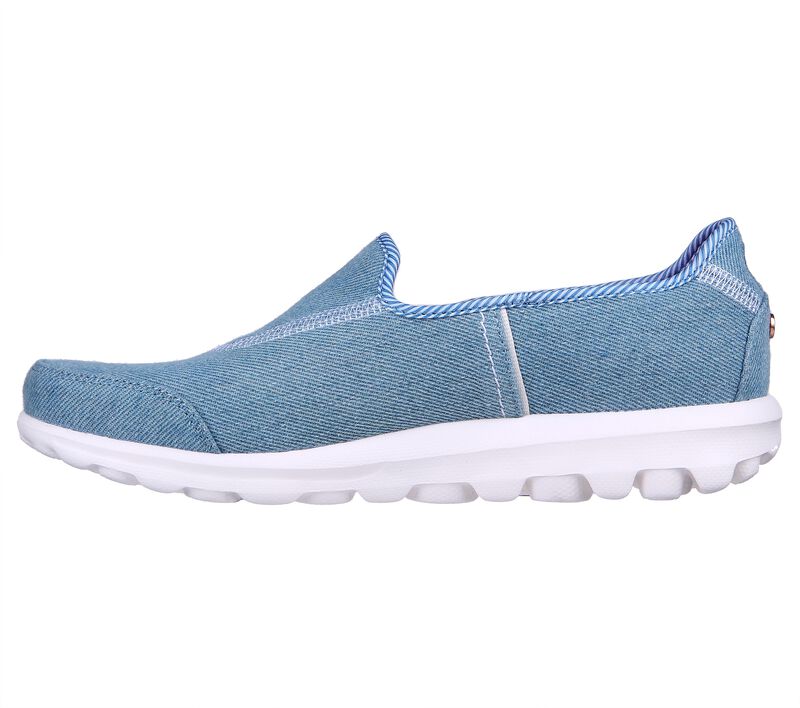 Dámské Ležérní Tenisky Skechers GO WALK Travel - Classic Point Světle Blankyt | CZ.124470LTDN